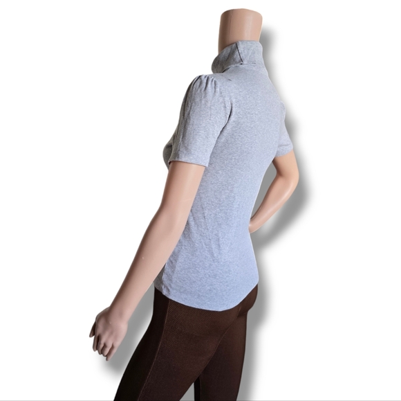 ESPRIT Women's Heather Grey Turtleneck Ribbed Knit Tee - Picture 5 of 16